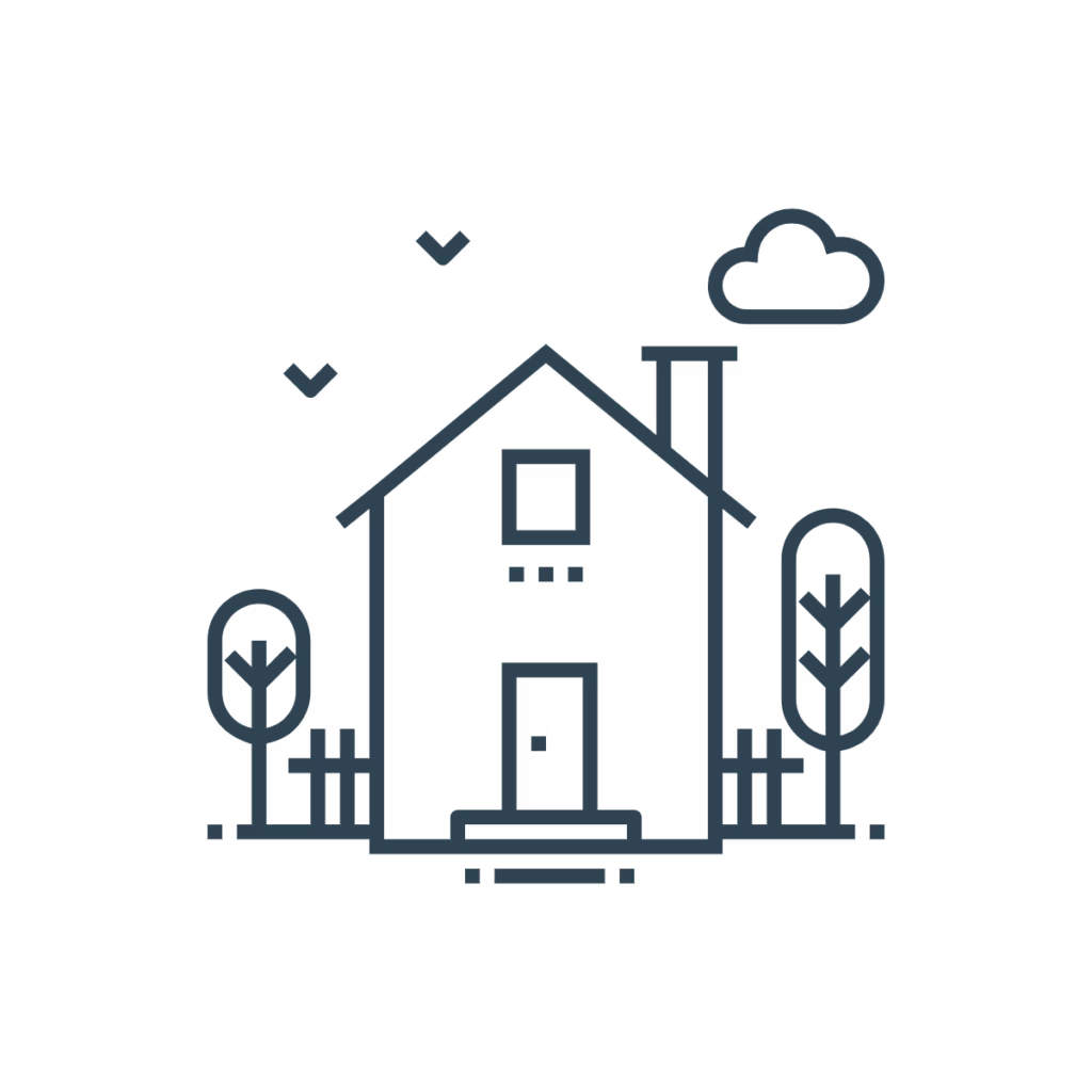 icon of selecting a location for a home